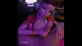 Dva evening relax handjob. GCRaw. Overwatch