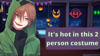 Your Crush Asks You To A Halloween Party And Engages In Risky Public Sex With You While Wearing Your Shared Costume