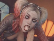 Preview 6 of THE BADDIES POUNDER ! ! HARLEY QUEEN HOPPING ON MY GIGA-DONGER
