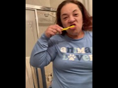 Getting dressed after the shower