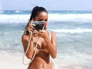 Preview 5 of Naughty Putri Cinta in a tiny micro bikini on a tropical beach