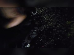 Introducing myself, stroking my cock, male masturbation inside a Porta potty and near a public road