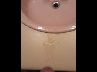 Quick bathroom cumshot