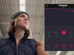 Cumming hard in grocery store with Lush remote controlled vibrator - Screenshot 10 of 16 - Milf