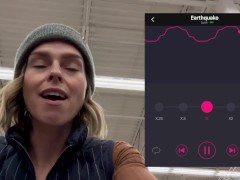 Cumming hard in grocery store with Lush remote controlled vibrator - Screenshot 6 of 16 - Public