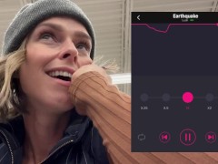 Cumming hard in grocery store with Lush remote controlled vibrator - Screenshot 8 of 16 - Remote Vibrator