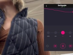 Cumming hard in grocery store with Lush remote controlled vibrator - Screenshot 9 of 16 - Public Masturbation