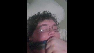 Fat ABDL jerking off in diaper with gag