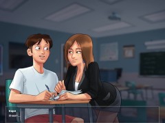 Video Summertime Saga - Miss Bisset helps Carl study for his exam.