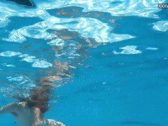 Bonnie sexy tight petite brunette pornstar swimming