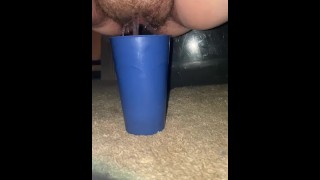 Desperately peeing in to a cup after holding ~ your pre-workout is ready daddy!
