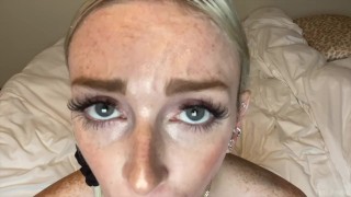 POV JOI Cum On My Adorable Mouth Fetish Countdown With Freckles