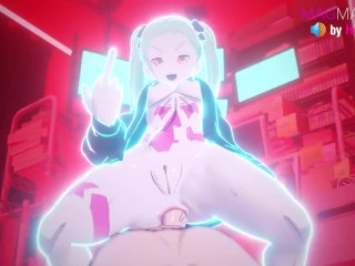 Rebeccaラフアナル-サイバーパンクエッジランナーズ3Dアニメーションループ