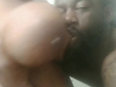BBW FEEDS HER HUGE CHOCOLATE JUGGS TO GORILLA PUNCHER AS HE SUCKS OUT SWEET WHITE MILK!!!!!!!!!