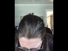 Helping Daddy cum on a video call! My biggest toy!