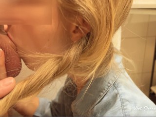 Blonde Staart Student Oefent Om De Lul Van De Leraar Te Deepthroat En Krijgt Cumshot CIM 4K Wetcherryblonde