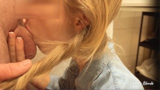 Blonde Pigtail Student Practices Deepthroat Teachers Dick And Receives CIM 4K Wetcherryblonde