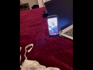 BBC Cum's all over Granny's Bed 🫣🤭 while Watching Porn a Fan sent ! !️