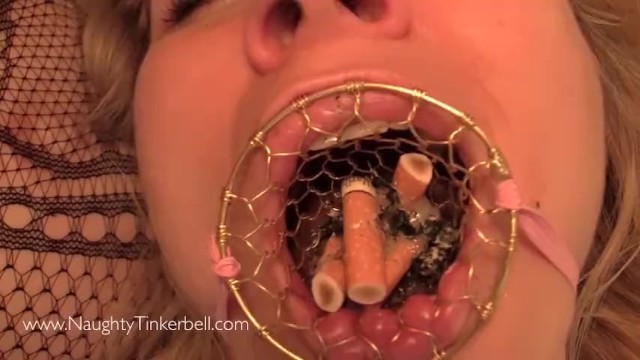 Preggo hottie mistress gives Tinkerbell intense masturbation and smoking domination - Tinkerbell