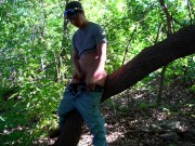 Preview 2 of Fit twink cum compilation. Cum in the woods, work shop, and close up