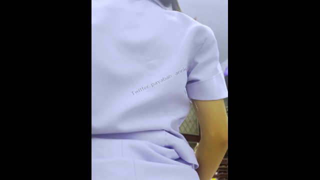HOT​ NURSE, Nurse on top before work in the morning. (POV)