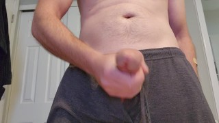 Stroking my cock and cumming hard (sorry for poor audio)