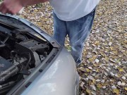 Preview 3 of I peed my pants while working on the car, while my girlfriend watched and recorded.