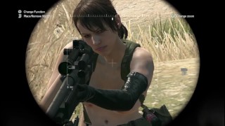 QUIET FUCKS WITH BIG BOSS AFTER YOU RESCUE HER IN DESERT