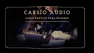 Erotický AUDIO pro ženy ve španělštině – „Tarde de Estudios“ [Mužský hlas] [ASMR] [Studenti]