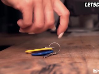 HORNY HOSTEL - Sarah Kay Tries Big Black Cock To Learn About Sex