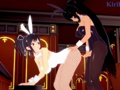 Asuka and Homura have intense futanari sex in a bar. - Senran Kagura Hentai