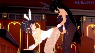 Asuka and Homura have intense futanari sex in a bar. - Senran Kagura Hentai