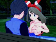 Preview 1 of May (Haruka) and I have intense sex in the park at night. - Pokémon Hentai