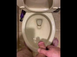 potty time, solo male, muscular men, big dick