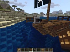 How to build a small pirate ship in Minecraft