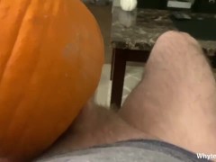 POV Rough Fuck Pumpkin CREAMPIE for Halloween [HOT!]