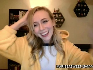Marissa Sweet Full Cam Show Nagrywanie Blondynki Rozmawiającej I Pokazującej Stopy