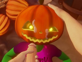 scary, creampie, pumpkin, halloween