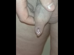 Foreskin Peeing close up