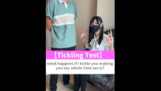 what happens if I tickle you making you say whole time sorry?♡ #shorts