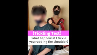 what happens if I tickle you rubbing the shoulder-♡ #shorts