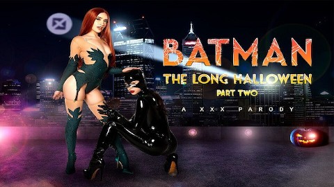 BATMAN in een trio met CATWOMAN en POISON IVY tijdens DE LANGE HALLOWEEN VR Porno