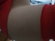 Preview 4 of Curvy thicc pregnant hot wife in red ligerie showing off thick phat ass naughty housewife milf video