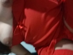 Pregnant girl - playing with my natural boobs - pregnancy tits big hard puffy nipples large areolas