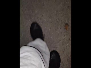 Walking down the street