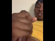 Preview 2 of Black guy stroke big ,dirty talk and cum