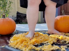 Squishy Fun in Pumpkin Guts!