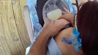 My Husband Whips And Milks My Taped-Up Tits