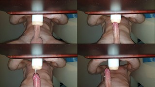 Doggy-Style Fucking With A Flashlight Juicy Moaning And Two Juicy Cumshots By A Hot Guy