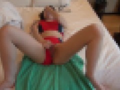 陸上ユニフォーム姿で激しく絶頂　With　極太ディルド＆電マ - Screenshot 9 of 16 - Big Dildo